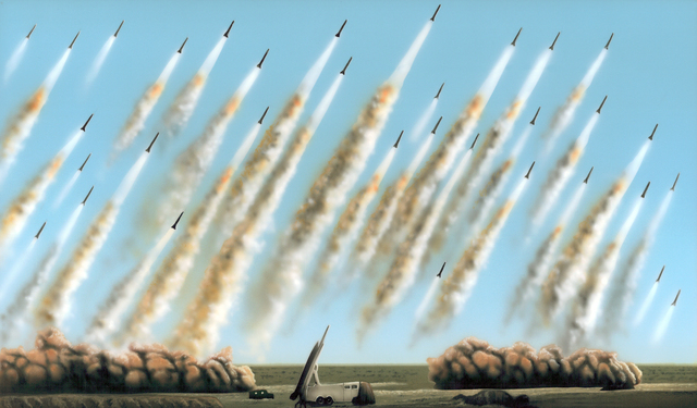 Oliver Laric, ‘Versions (Missile Variations)’, 2010, Print, Airbrushed paint on aluminum composite board, in 10 parts, Whitechapel Gallery
