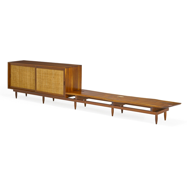 Phil Powell, ‘Fine custom cabinet and bench on platform, New Hope, PA’, Rago/Wright