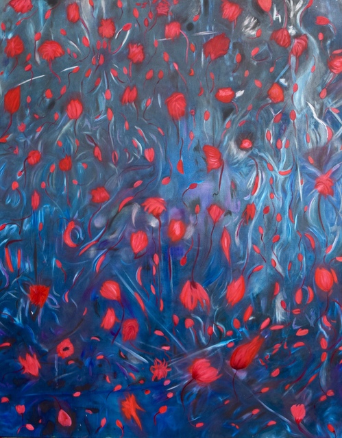 Laurel Holloman, ‘Death and Flowers’, 2018, Painting, Oil on canvas, Claudine Gil