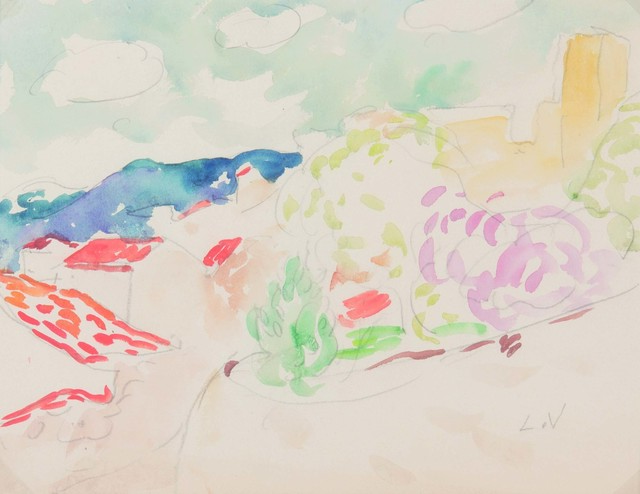 Louis Valtat, ‘Les toits rouges’, executed in 1895., Painting, Watercolour and pencil on paper laid on cardboard, Leclere