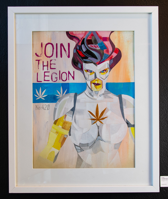 Phobik, ‘The Hemptress’, 2018, Painting, Acrylic, aerosol, and graphite, EWKUKS