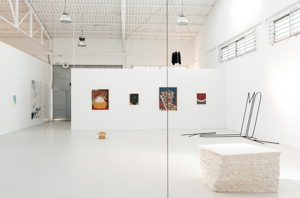"Language" (2017). Part of the installation views of the group exhibition.
Works by Wilfredo Prieto, Álvaro Gil, Ian Waelder, Marlena Kudlicka, Pedro Barateiro, Valerie Krause, Pep Vidal, Daniel Steegman Mangrané, Nuria Fuster, Jonathan Meese, Bel Fullana, Rasmus Nilausen, Rafa Forteza, Joan Morey, Alejandro Leonhardt, Abdul Vas, Secundino Hernández. "Language" (2017). Part of the installation views of the group exhibition.
Works by Wilfredo Prieto, Álvaro Gil, Ian Waelder, Marlena Kudlicka, Pedro Barateiro, Valerie Krause, Pep Vidal, Daniel Steegman Mangrané, Nuria Fuster, Jonathan Meese, Bel Fullana, Rasmus Nilausen, Rafa Forteza, Joan Morey, Alejandro Leonhardt, Abdul Vas, Secundino Hernández.