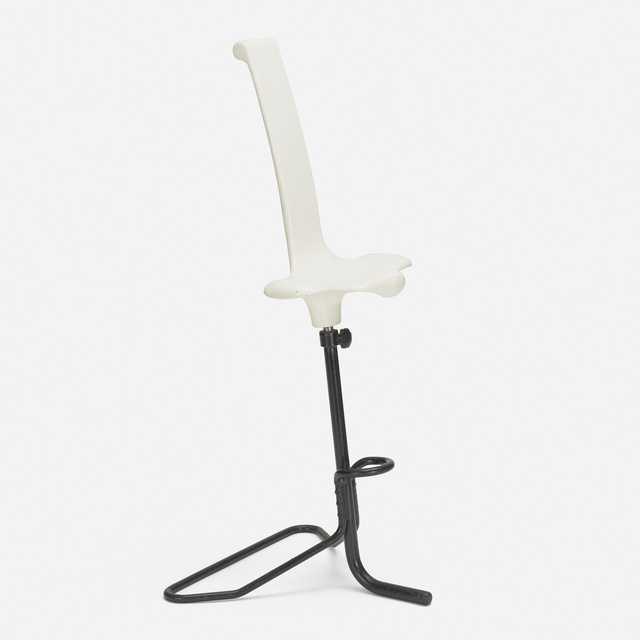 Claudio Salocchi, ‘Appoggio stool’, 1971, Design/Decorative Art, Molded and lacquered fiberglass, enameled steel, chrome-plated steel, plastic, Rago/Wright