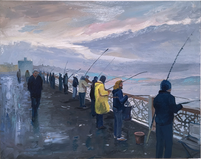 Thomas John Carlson, ‘Istanbul Bridge’, 2014, Painting, Oil on panel, Deep Space Gallery