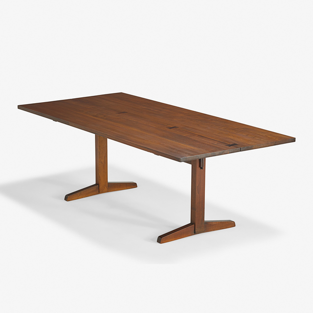 Nakashima, Nakashima Studio Trestle dining table, New Hope, PA