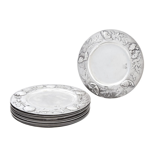 ‘Set of Twelve English Sterling Silver Chargers’, 1897, Design/Decorative Art, Doyle