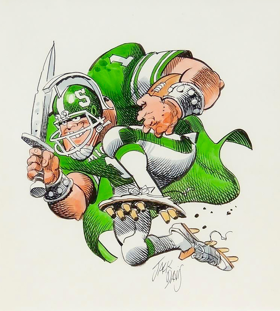 Jack Davis, ‘Michigan State Spartans Football Illustration’, The Illustrated Gallery