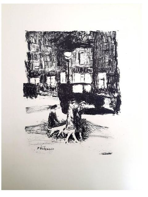Pierre Bonnard, ‘Original Lithograph "The Street" by Pierre Bonnard’, 1927, Print, Rives Vellum, Galerie Philia