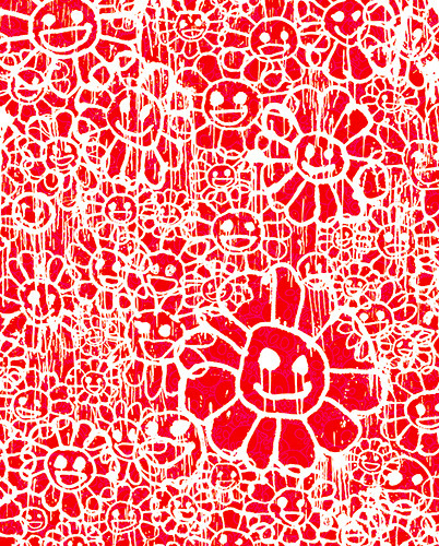 Takashi Murakami, ‘Madsaki Flowers B Red’, 2017, Dope! Gallery