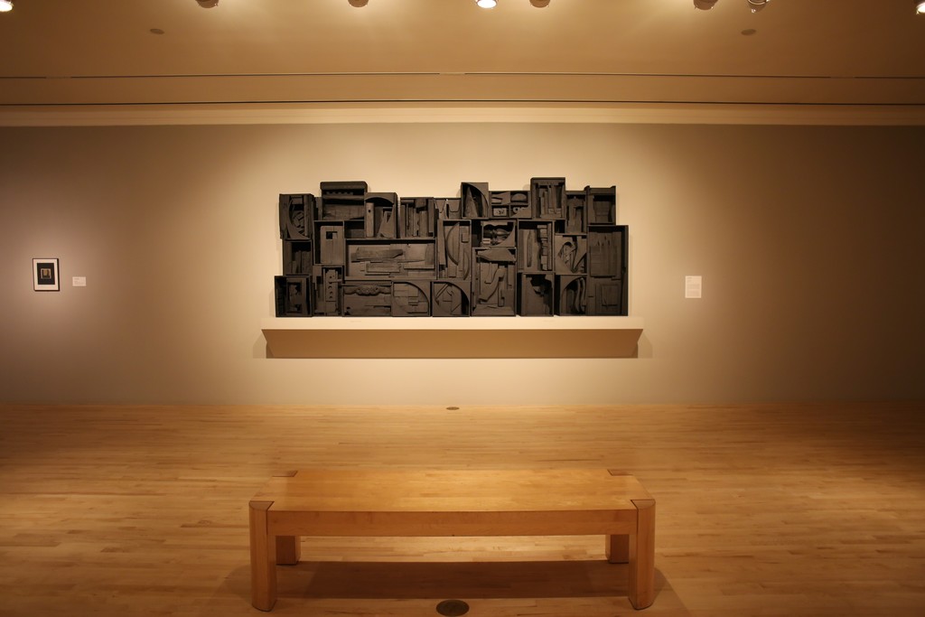 Installation shot of Louise Nevelson's Sky Cathedral (1957). Installation shot of Louise Nevelson's Sky Cathedral (1957).