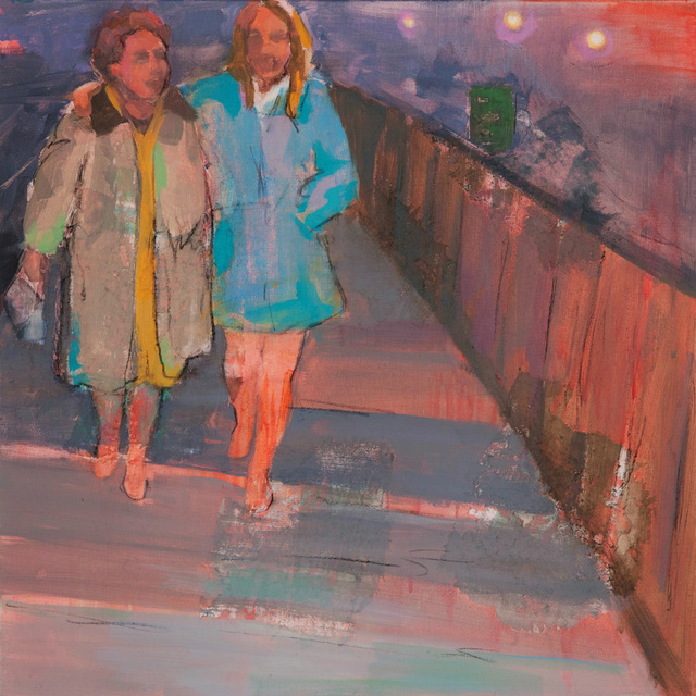 Phyllis Gorsen, ‘Just Between Us Girls ’, Painting, Acrylic, Paper and Charcoal on Canvas, InLiquid