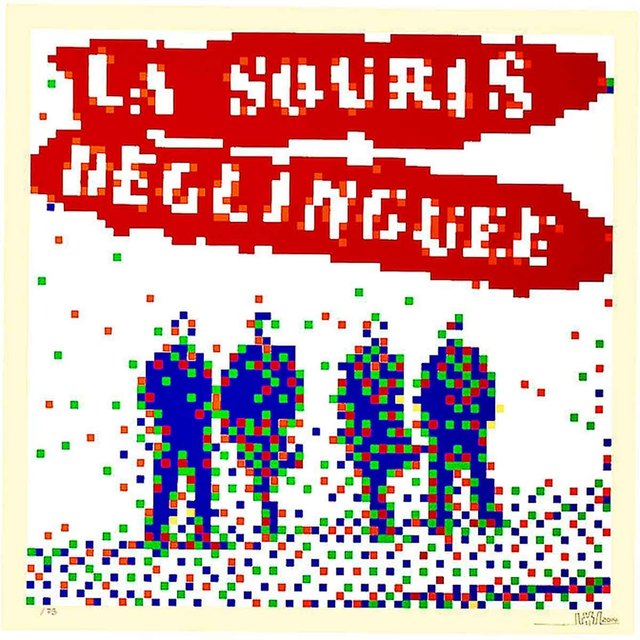 Invader, ‘LA SOURIS DEGLINGUEE (Limited edition Print)’, 2014, Print, 6 Color Screenprint on 260 GSM Off White Art Paper, Silverback Gallery