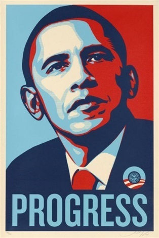 Shepard Fairey, ‘PROGRESS (Obama)’, 2008, EHC Fine Art