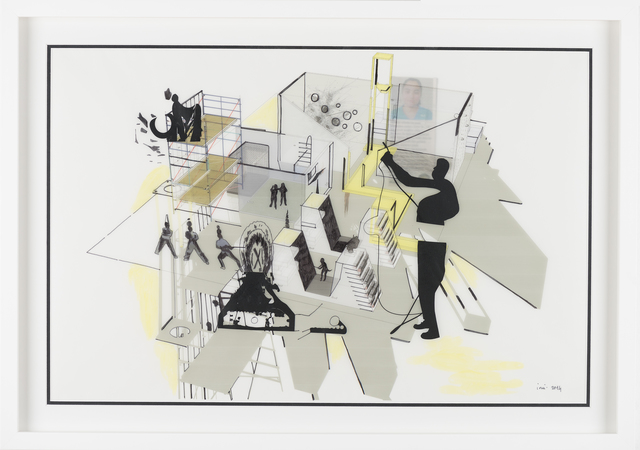 İnci Eviner, ‘Staging Daily Theory no.6’, 2014, Drawing, Collage or other Work on Paper, Mixed media collage, Galeri Nev Istanbul