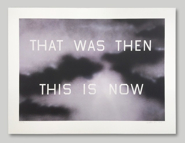 Ed Ruscha, ‘That Was Then This Is Now’, 2014, Print, Hand-Pulled Color Lithograph on Paper, Approximately Blue