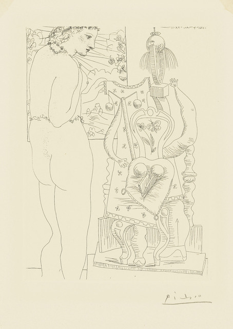Pablo Picasso, ‘Modèle et sculpture surréaliste, from: La Suite Vollard’, 1933, Print, Etching on Montval laid paper, Christie's
