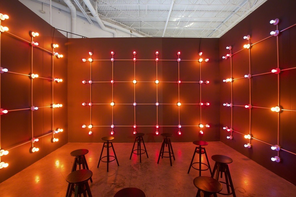 Installation view of Mana Seven, on view at Mana Wynwood Convention Center from November 30–December 4, 2016. Photo: Penn Eastburn. Installation view of Mana Seven, on view at Mana Wynwood Convention Center from November 30–December 4, 2016. Photo: Penn Eastburn.
