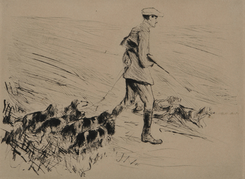 Jäger mit Hunden