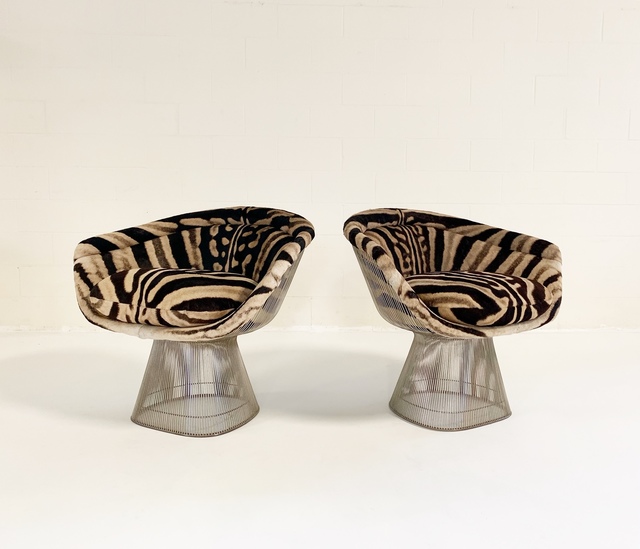 Warren Platner, ‘Lounge Chairs, Restored in Zebra Hide’, c. 1966, Forsyth