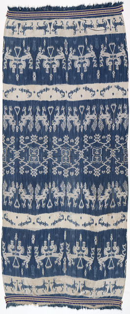 Unknown Artist, ‘Man's cloth’, Fashion Design and Wearable Art, (Hinggi)
cotton, dyes (warp ikat), National Gallery of Victoria
