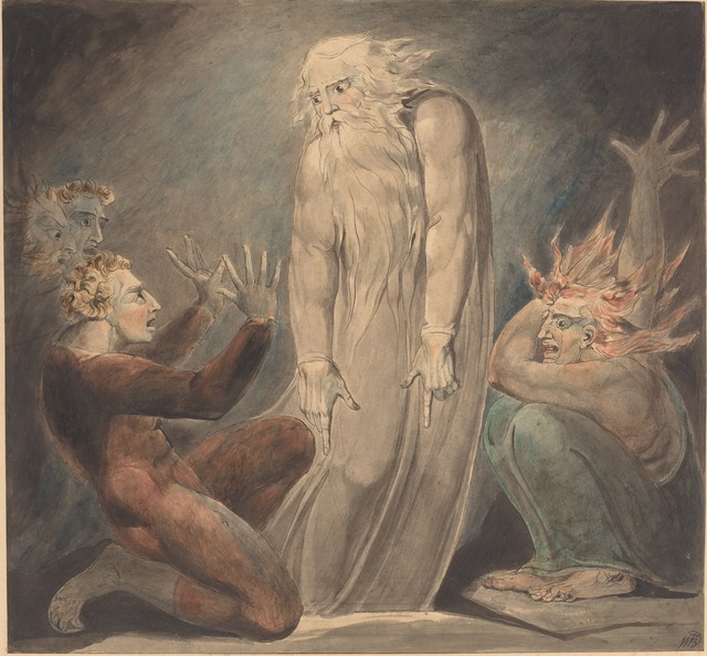 William Blake (1757-1827), ‘The Ghost of Samuel Appearing to Saul’, ca. 1800, National Gallery of Art, Washington, D.C.