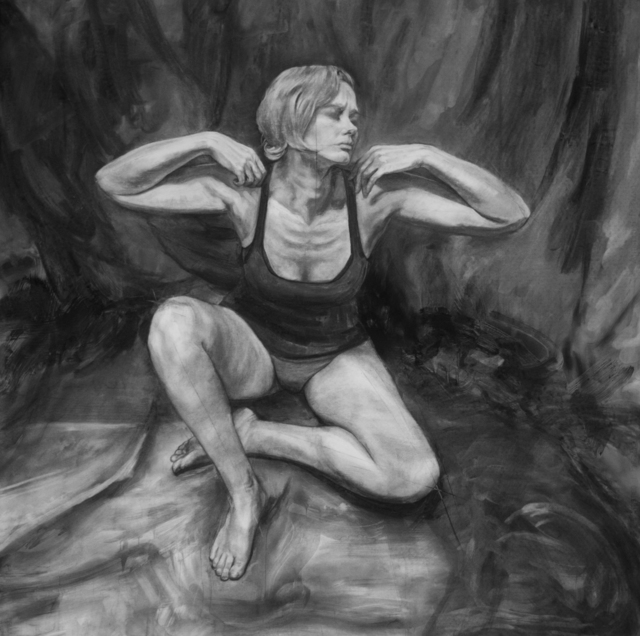 Shaina Craft, ‘These Hands Hold’, 2018, Drawing, Collage or other Work on Paper, Charcoal on paper, InLiquid