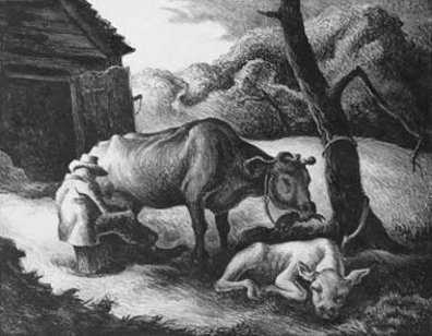 Thomas Hart Benton, ‘White Calf’, 1945, Kiechel Fine Art