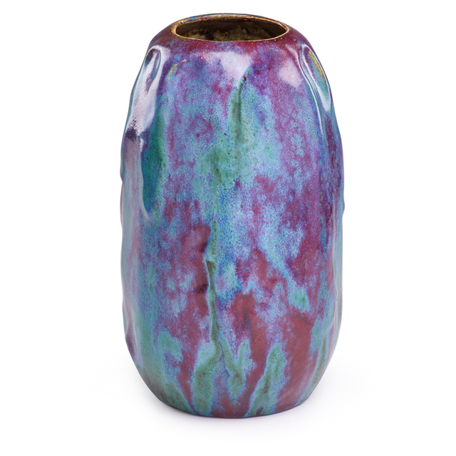 Pierre Adrien Dalpayrat, ‘Oxblood And Turquoise Gourd Vase, France’, ca. 1900, Rago/Wright