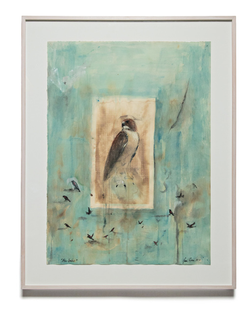 Jane Rosen, ‘BLUE AMBER’, 2008, Drawing, Collage or other Work on Paper, Casein and ink on paper, Traver Gallery