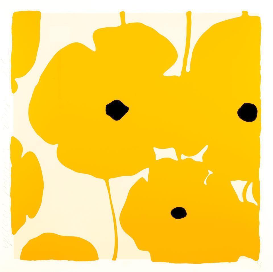Donald Sultan - Yellow Poppies