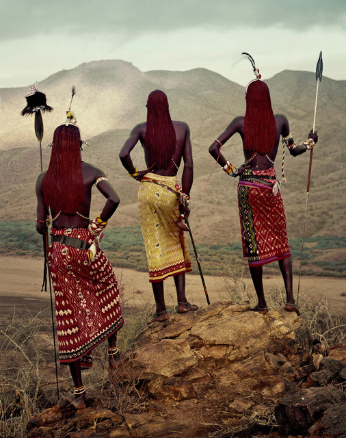 Jimmy Nelson, ‘XVII 219, Nyerere, Lamulen & Loingu, Milgis, Kenya’, 2010, Photography, Chromogenic color print, Bryce Wolkowitz Gallery