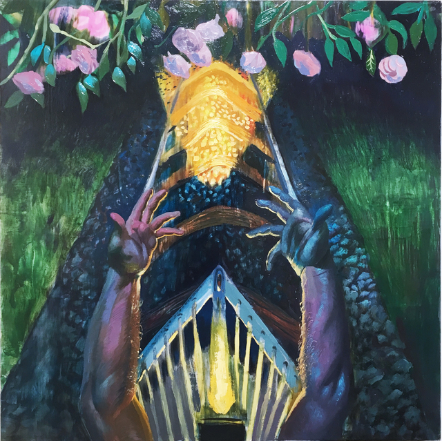 Thomas John Carlson, ‘Dream Self Portrait (small)’, 2019, Painting, Gouache and oil on panel, Deep Space Gallery