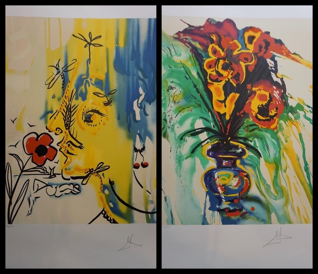 Salvador Dalí, ‘Fleurs Surréaliste Suite’, 1980, Print, 2 Lithographs, Fine Art Acquisitions