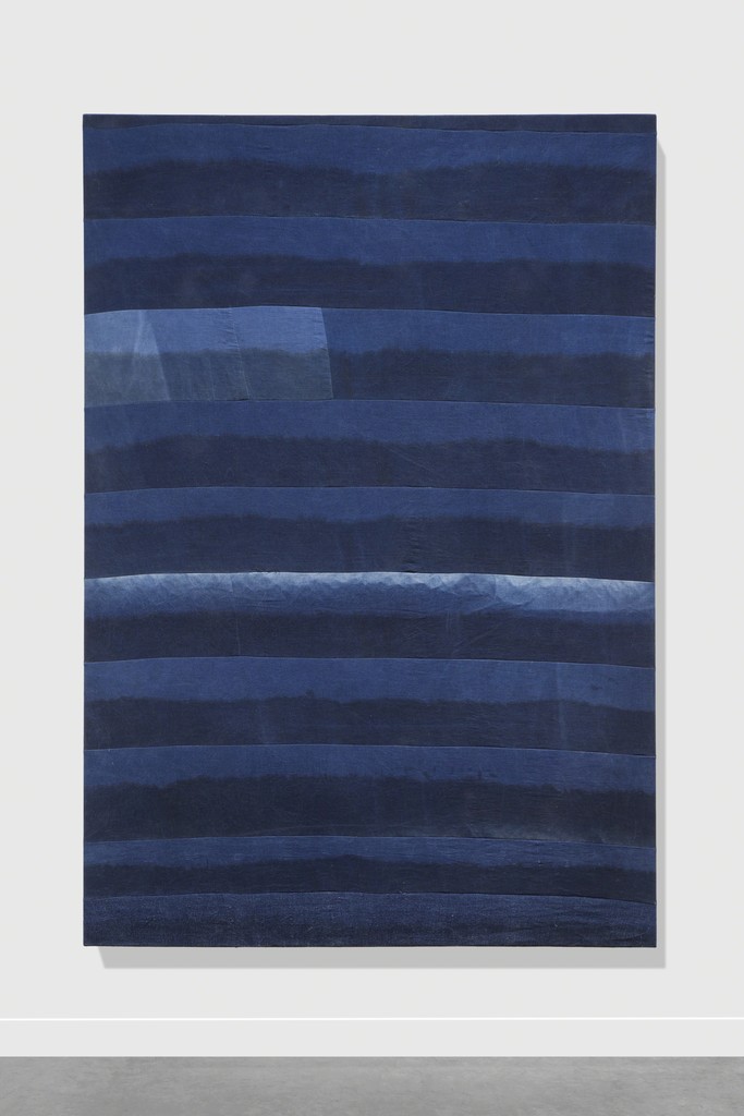 installation view "Untitled (indigo), 2017", Indigo and black clay on linen,
190 x 130 cm / 74,8 x 51,2 in installation view "Untitled (indigo), 2017", Indigo and black clay on linen,
190 x 130 cm / 74,8 x 51,2 in