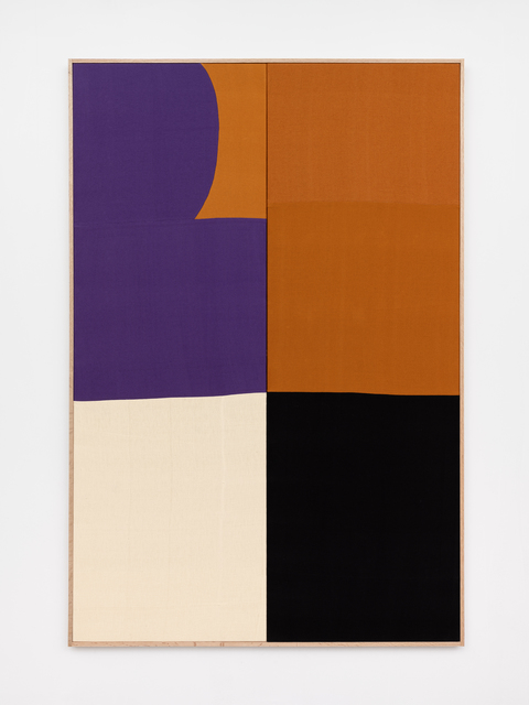 Ethan Cook, ‘Purple Curve’, 2020, Textile Arts, Hand woven cotton and linen, framed, NINO MIER GALLERY