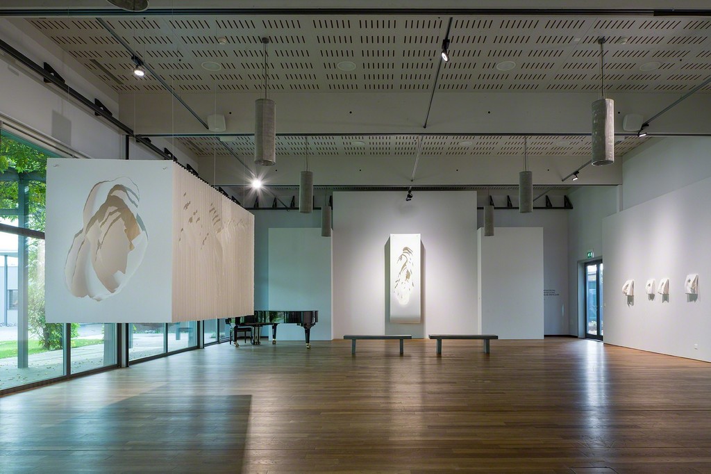Angela Glajcar's artworks in the grand hall (photo: Markus Beyeler) Angela Glajcar's artworks in the grand hall (photo: Markus Beyeler)