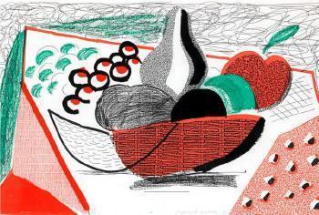 David Hockney - Apples pears and grapes ,
1986