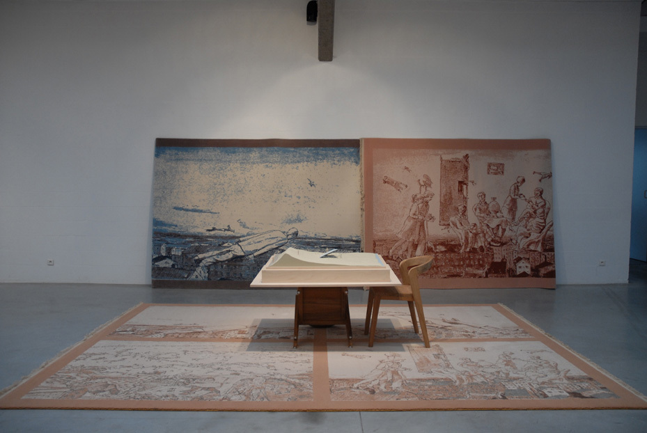 Art of the Loom, 2011 - Ilya & Emilia Kabakov, installation of carpets and sculptures Art of the Loom, 2011 - Ilya & Emilia Kabakov, installation of carpets and sculptures