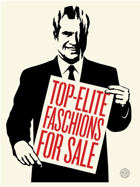 Shepard Fairey (OBEY), ‘Top elite faschions for sale’, 2011, Rudolf Budja Gallery