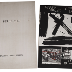 José Balmes, Arturo Carmassi, Fabrizio Clerici, Sebastian Matta, Giò Pomodoro, Graham Sutherland, Antonio Zancanaro, Victor Vasarely, and Emilio Vedova, Per Il Cile (1978)