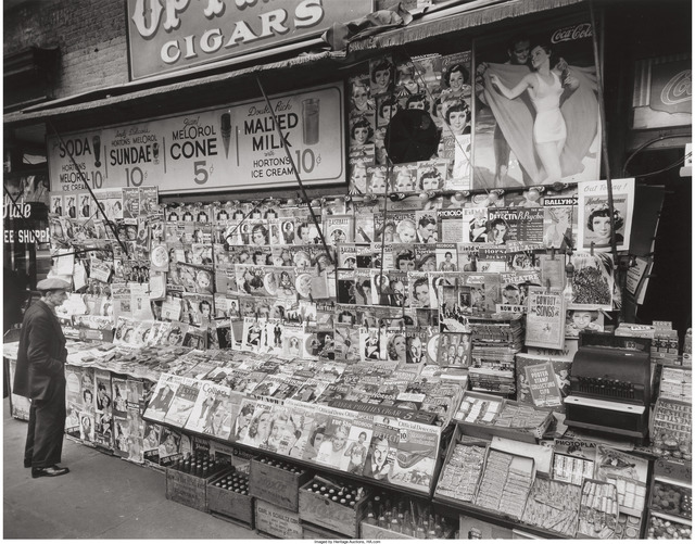 Berenice Abbott, ‘Newsstand, Southwest Corner of 32nd Street and Third Avenue, November 19’, 1935, Heritage Auctions