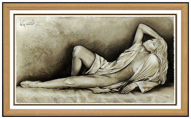 Bill Mack, ‘Bill Mack Embossed Large Mixed Media Radiance Signed Nude Female Sculpture Art’, 20th Century, Sculpture, Embossed Mixed Media, Original Art Broker