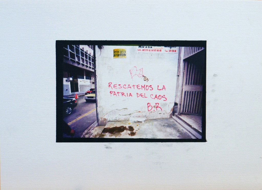 Juan Araujo - Rescatemos a la Patria del Caos, 2018, oil on canvas, 9.4 x 12.6 in Juan Araujo - Rescatemos a la Patria del Caos, 2018, oil on canvas, 9.4 x 12.6 in