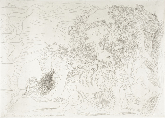 Pablo Picasso, ‘Femme Torero. Dernier Baiser’, 1934, Print, Etching, Los Angeles County Museum of Art
