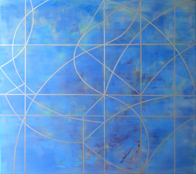 Gudrun Mertes-Frady, ‘IN THE AIR’, 2019, Painting, Oil and metallic paint on linen, Kathryn Markel Fine Arts