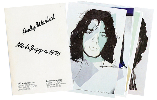 Andy Warhol, ‘Castelli Graphics, Andy Warhol, Mick Jagger, Portfolio with 10 Postcards’, 1975, Ephemera or Merchandise, James Fuentes
