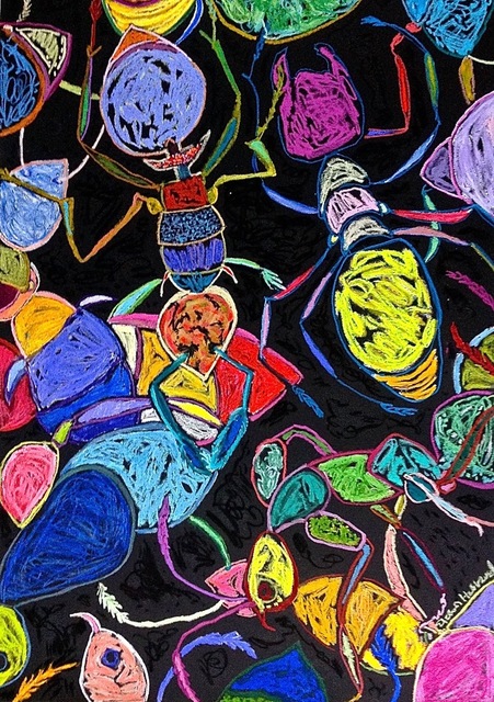 Eleanor Hubbard, ‘Successful Ants’, 2015, Drawing, Collage or other Work on Paper, Pastel on sandpaper, Walter Wickiser Gallery