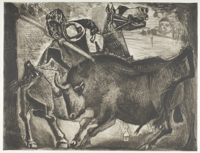 Pablo Picasso, ‘Taureau et Picador ’, June 17-1952, Print, Aquatint, scraper, drypoint, and engraving printed on Arches wove paper, Los Angeles County Museum of Art