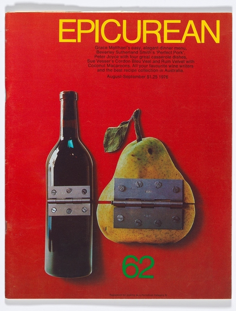 Les Mason, ‘Epicurean Magazine Cover Design August-September ’, 1976, National Gallery of Victoria