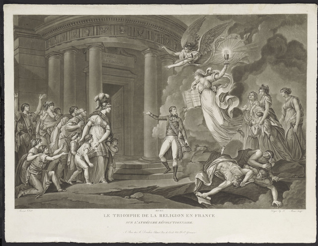 Dorgez et Morret, ‘Le Triomphe de la religion en France sur l’athéisme révolutionnaire (The triumph of religion in France against revolutionary atheism)’, 1803, Château de Fontainebleau